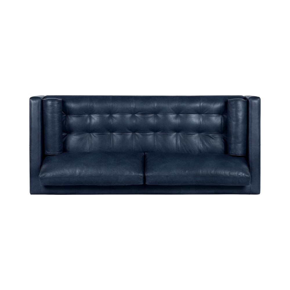 Marc 2 seater couch midnight blue genuine leather by INHOUSE - Image 5