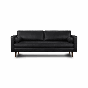 Marc 2 seater couch cubin black genuine leathe by INHOUSE