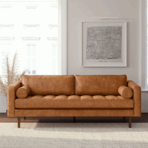 Marc 3 seater couch cubin toffee genuine leather by INHOUSE