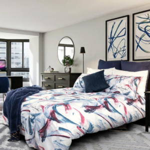 Cotton rich duvet cover set- eros- queen
