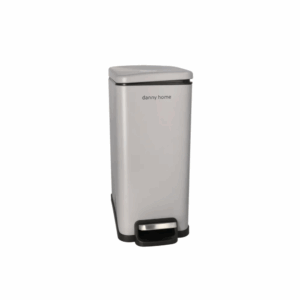 10L stainless steel garbage can with pedal grey