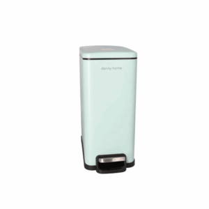 10L stainless steel garbage can with pedal light blue