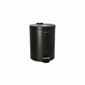 5L dustbin with pedal black stainless steel