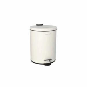 5L dustbin with pedal white stainless steel