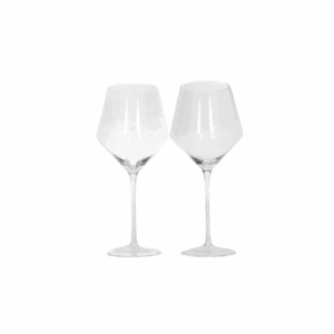 Burgundy clear glass wine glasses set of 2