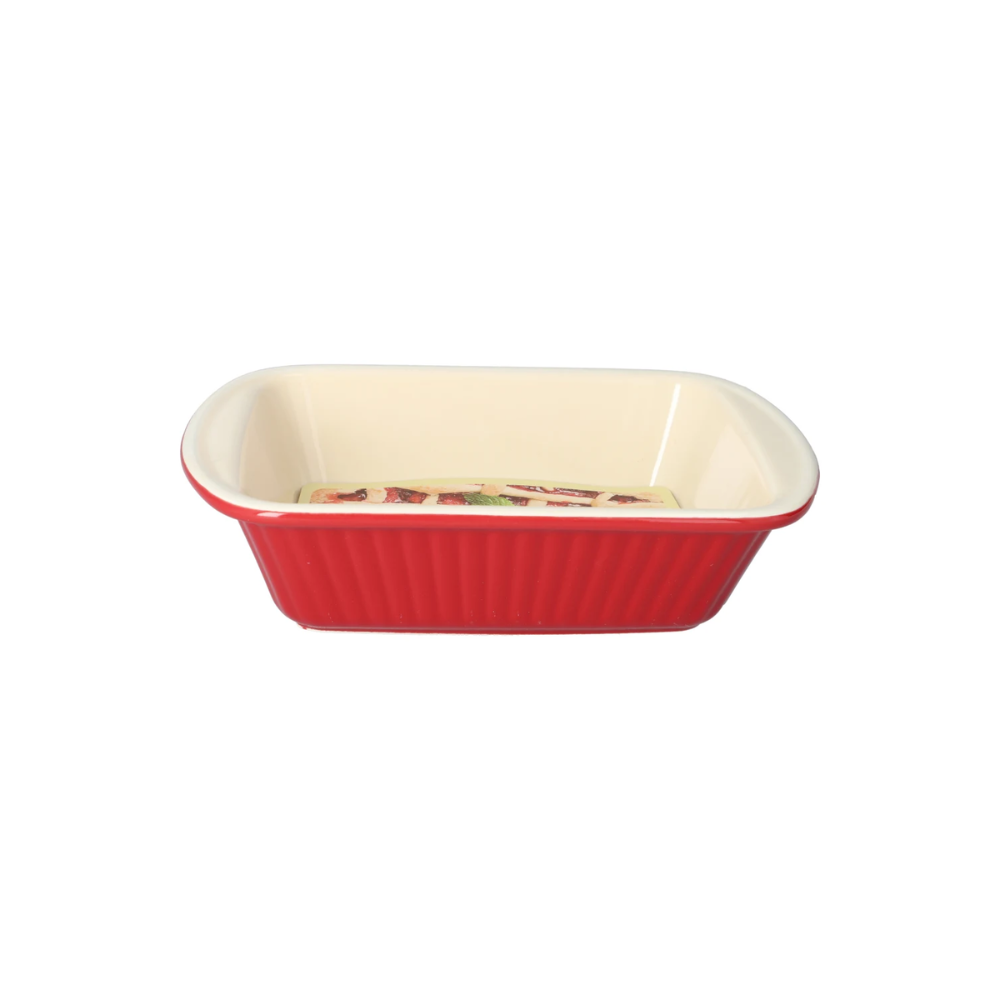 Ceramic pyrex sqaure dish red 25.5cm