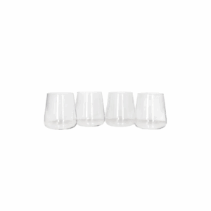 Clear short tumbler glasses set of 4