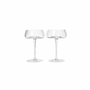 Gin clear saucer glasses set of 2