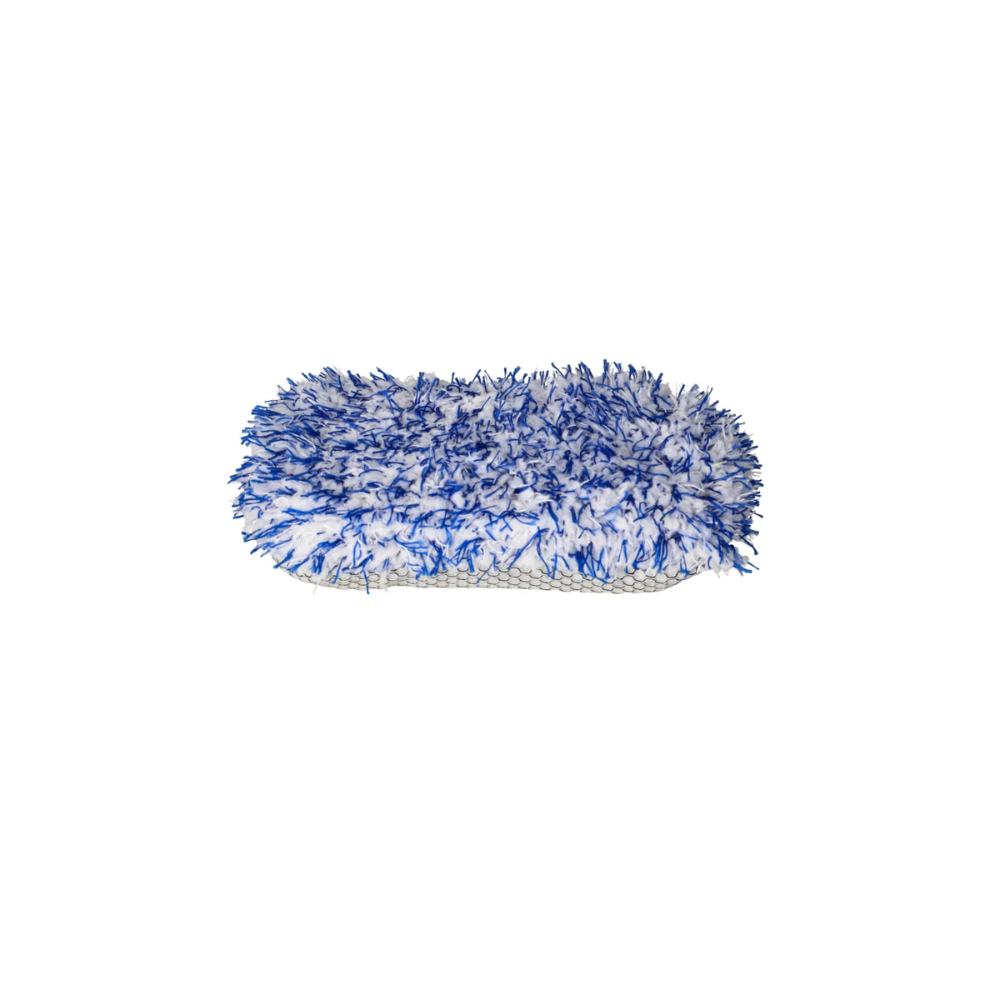 Microfiber cleaning sponge blue & white