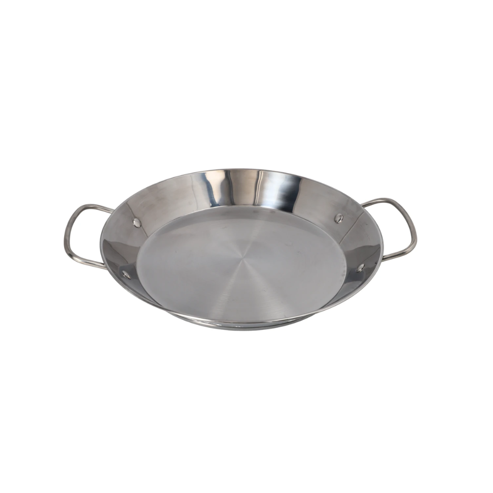 Paella seafood stainless steel pan 43cm