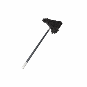 Retractable braided microfiber mop grey