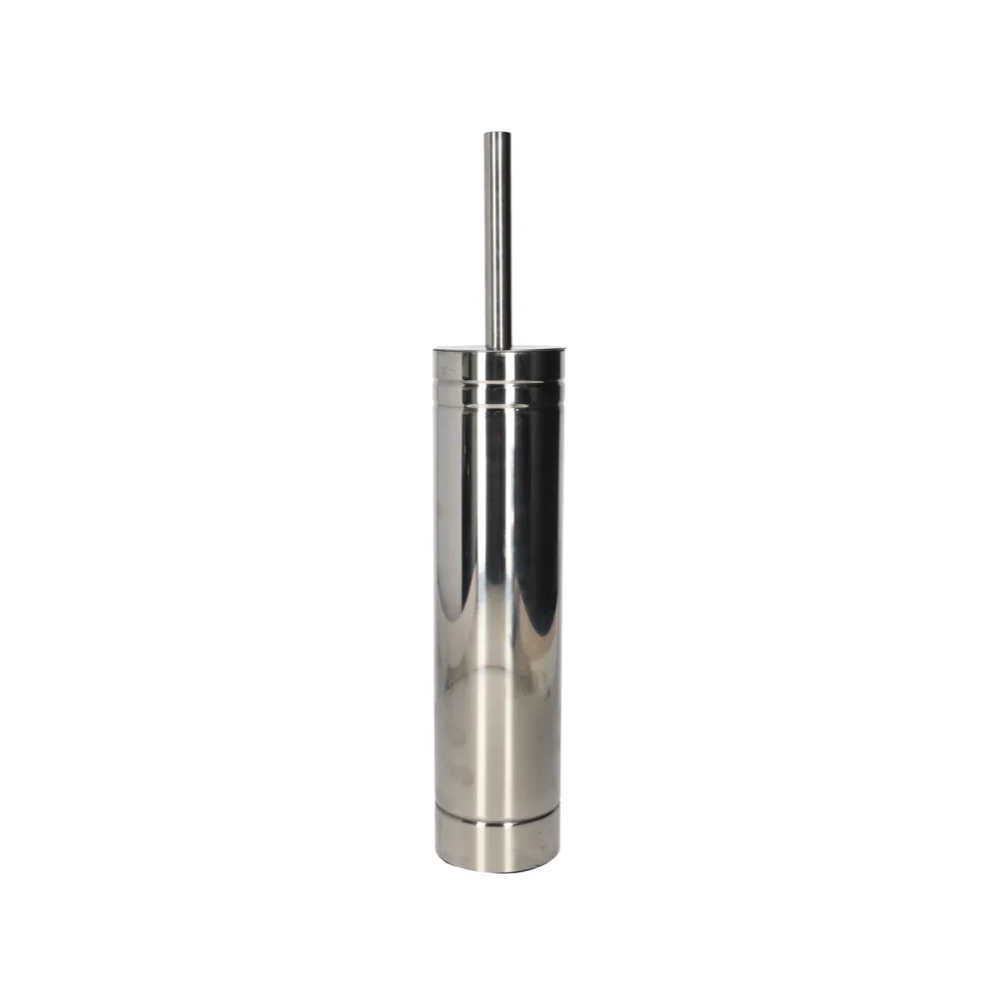 Silver stainless steel toilet brush holder 2pc 42cm