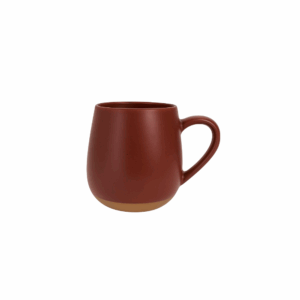 Speckled coupe ceramic mug 320ml red