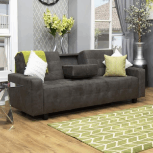 Craig 2 seater sleeper couch with 2 cup holders grey