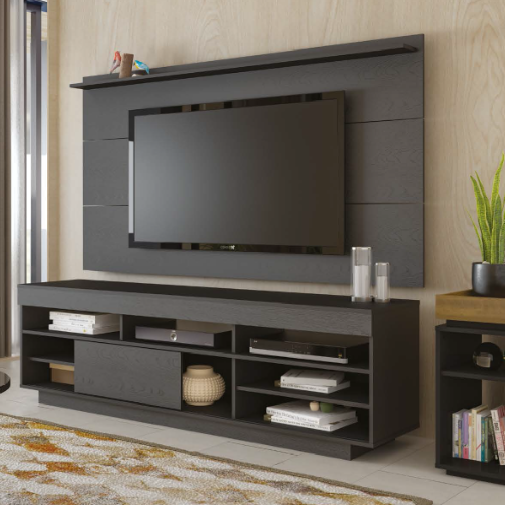 Domino 65" plasma stand with tv panel black