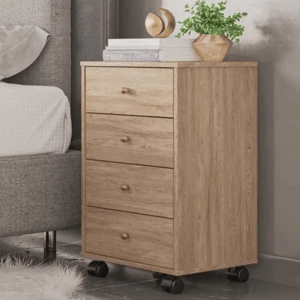 Fay 4 drawer cabinet almond brown