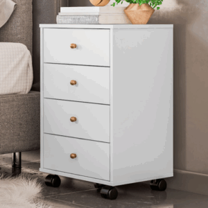 Fay 4 drawer cabinet almond white
