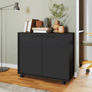Liam sideboard with wheels black
