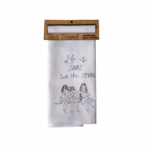 Lick the spoon single tea towel