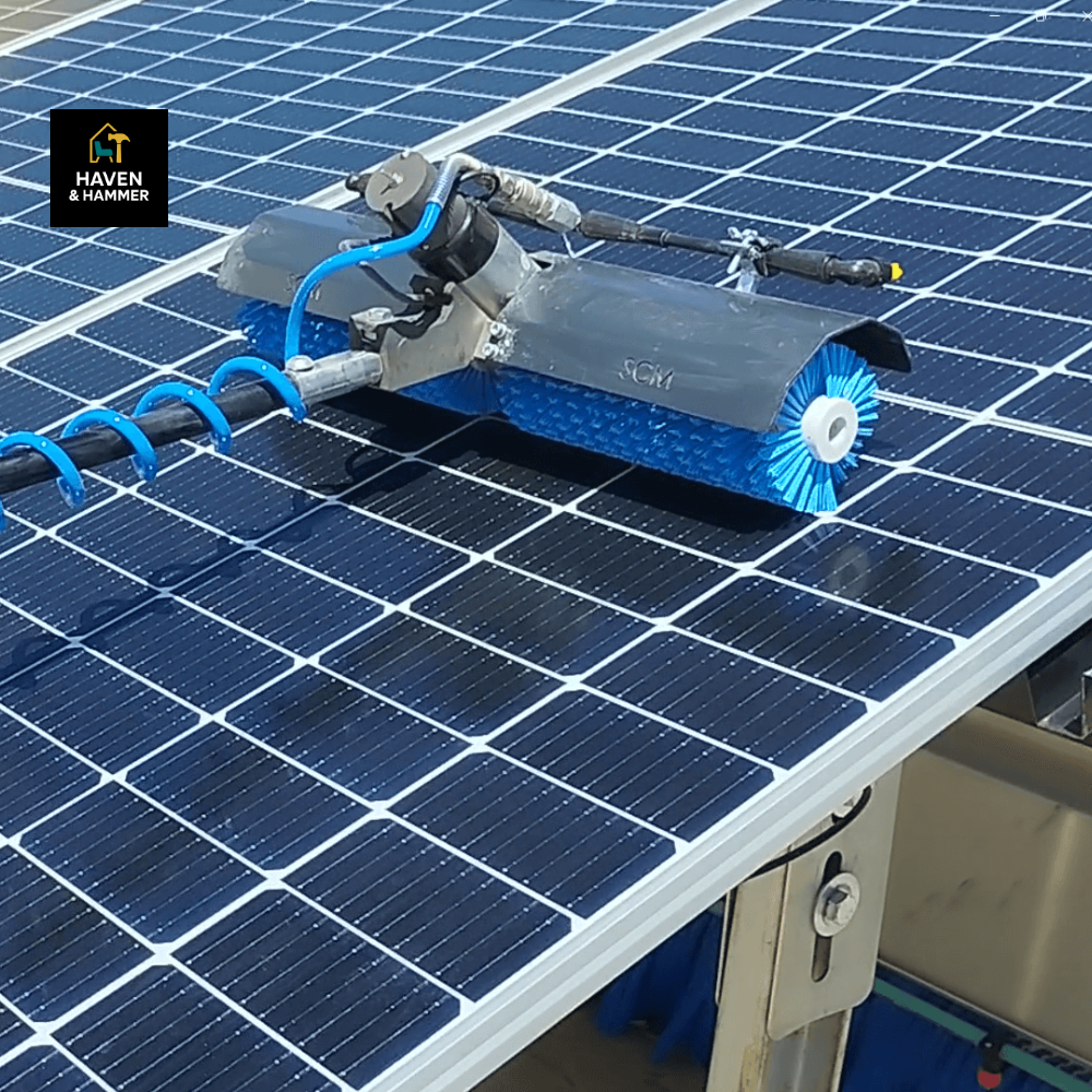 Solar panel cleaning per panel