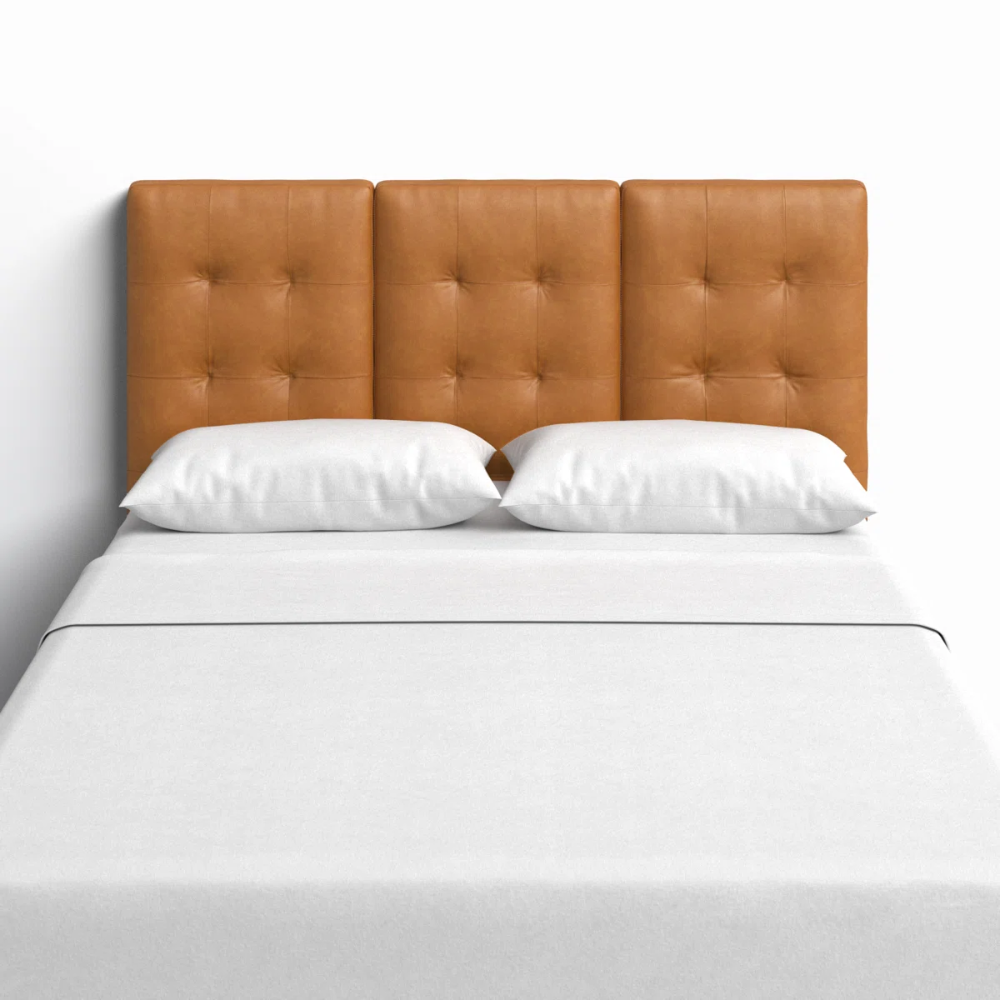 Candi headboard faux leather tan