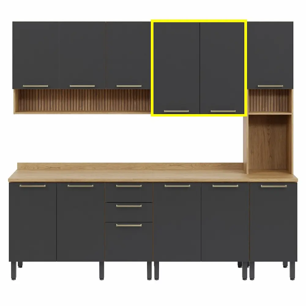 Flexa Modular 2D floating cabinet dark grey - Image 2