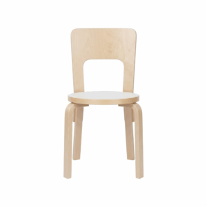 Poly dining chair natural & white